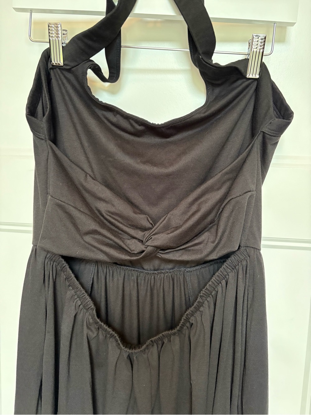 Halara Twisted Backless Split Flowy Maxi Resort Dress with Pockets sz Large - Picture 14 of 14